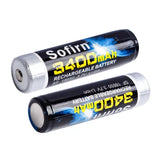 10Pcs Sofirn 3.7V 3400mah 18650 Battery Rechargeable Battery Li-Ion Battery