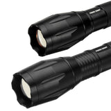 XANES A100  - T6 800Lumens 5Modes Brightness Zoomable Tactical LED Flashlight Suit & Removable Bicycle Light with Handlebar clip &Taillight