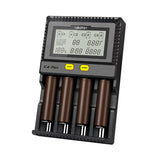 Miboxer C4-Plus 4 Slots LCD Display 2.5A Fast Charging Smart Battery Charger For AA AAA 18650 26650 21700 18350 16340 Most Batteries