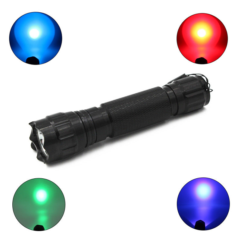 XANES 501B R5 Blue Light / Q5 Red Light / R5 Green Light / UV Purple Light Functional EDC Flashlight Hunting Searching Fluorescence Detection