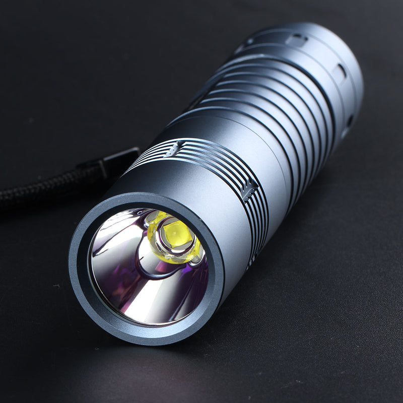 Blunish Gray Convoy S11 XHP50.2 18W 2400lm 3A Output 18650 26650 Tactical Flashlight