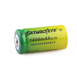 SKYWOLFEYE 4 Pcs 16340/123A Battery 3.7V Flashlight Power Camping Hunting Portable Battery