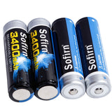 2Pcs Sofirn 3.7V 3400mah 18650 Battery Rechargeable Battery Li-Ion Battery