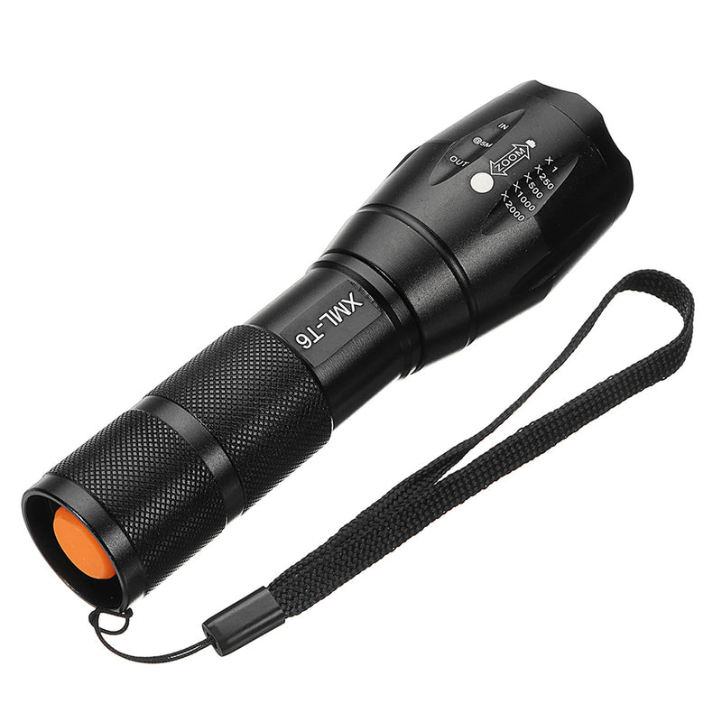 XANES A100  T6 800Lumens 5Modes Brightness Zoomable Tactical LED Flashlight Suit 