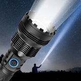 Xmund XD-FL9 XHP70 2000LM LED Flashlight Super Bright USB Rechargeable Tactical Zoom 3 Modes Torch Light Emergency Work Light