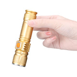  T6 USB Rechargeable LED Flashlight 10X Telescopic zoom Power Work Spot Light Lamp 
