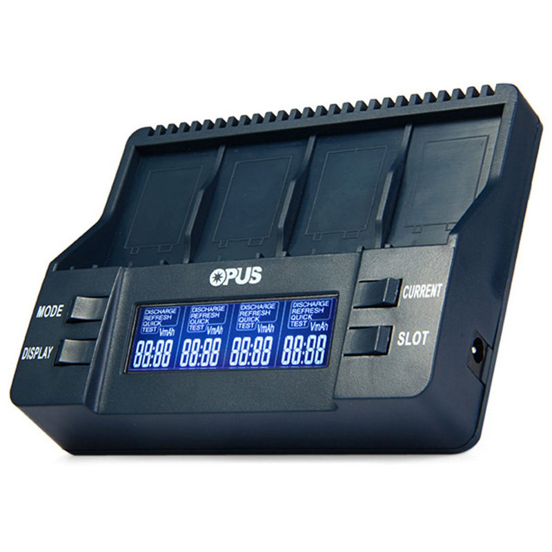 Opus BT-C900 Smart Battery Charger Digital 4 Slots LCD Display 9V 9V Li-Ion Charger Adapter EU/US Plug For 26650 18650 18500 