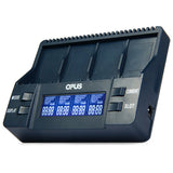 Opus BT-C900 Smart Battery Charger Digital 4 Slots LCD Display 9V 9V Li-Ion Charger Adapter EU/US Plug For 26650 18650 18500