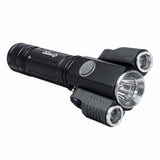 T6+XPE 1000LM Adjustable Head USB Rechargeable LED Flashlight Outdoor Multifunctional 18650 Flashlight Three-head Flashlight