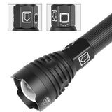 XANES® 1909 XHP90 2500 Lumens 3 Modes Zoomable USB Rechargeable Flashlight