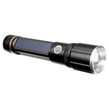 XLOONG WY8 T6 Powerful Brightness USB Rechargeable & Solar Charging Zoomable LED Flashlight 2000mAh Power Bank