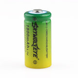 SKYWOLFEYE 4 Pcs 16340/123A Battery 3.7V Flashlight Power Camping Hunting Portable Battery