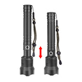 XANES® 1282 XHP70 LED 3 Modes USB Rechargeable Telescopic Zoom LED Flashlight 18650/26650