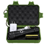 XANES P50 800LM 50W USB Rechargeable Super Bright LED Flashlight Set With 26650 Battery