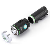 AloneFire X901 2 1000Lumens 6Modes 4 Color Light USB Rechargeable LED Flashlight + Battery + USB Charger