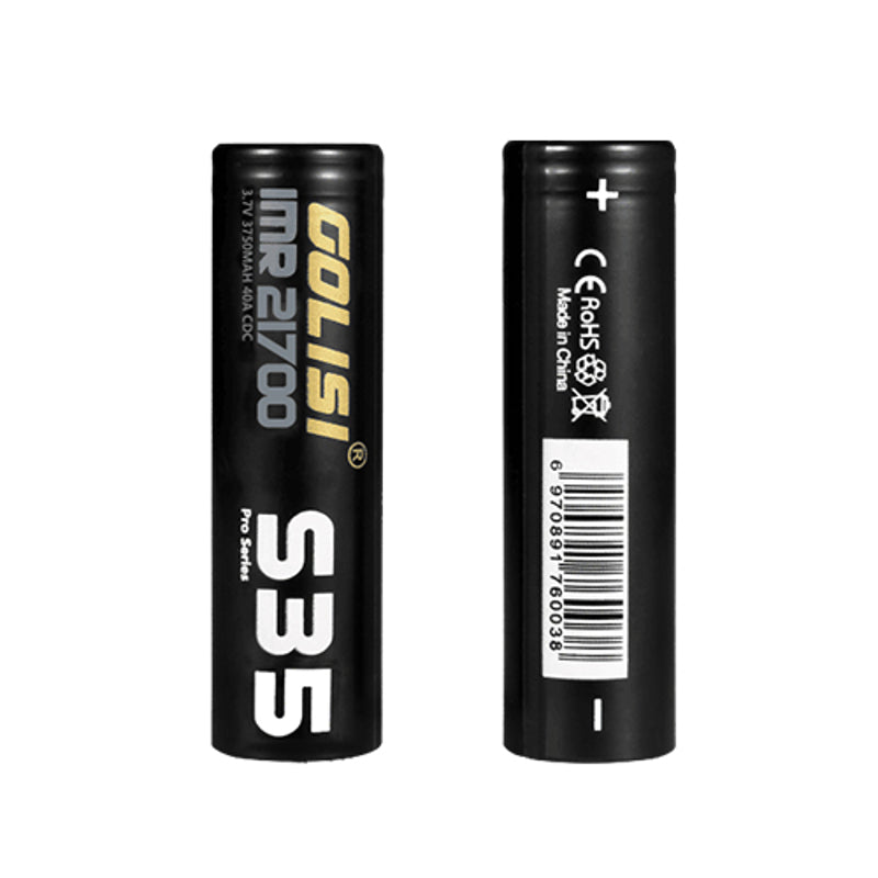 1PC Golisi S35 IMR 21700 3750mAh 40A High Capacity Unprotected Flat Top Rechargeable Li-ion Battery