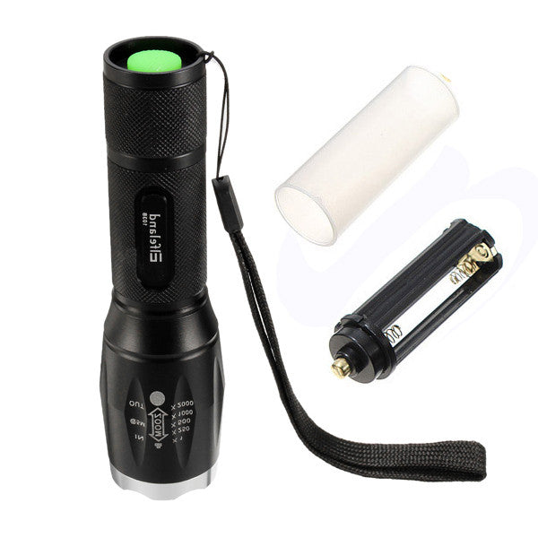 Elfeland  T6 5 Modes 1600lumens Zoomable LED Flashlight 18650/AAA