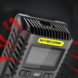 NITECORE UMS2 USB Battery Charger LCD Screen Smart Charger For 26650 18650 21700 16340 18350 