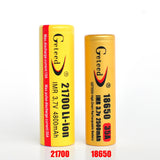 2PCS GETEED 3.7v 4800mAh 35A High Power 21700 20700 Rechargeable Li-ion Battery