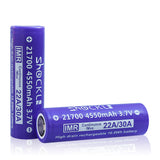 Shockli 21700 Battery 4550mAh Flat top High Drain 22A 3.7V Li-ion Rechargeable Battery - 2PCS