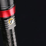 SKYFIRE SF-246 T6 Rotating Zoomable 18650 Battery Flashlight Red Laser USB Charging Work Lamp Night Warning Lantern