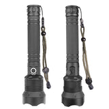 XANES 1287 Zoomable USB Rechargeable LED Flashlight XHP50 Highlight Telescopic Torch 26650 18650