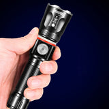 XANES® T6 200W Flashlight 4 Modes USB Rechargeable Zoomable Life Waterproof COB Work Lamp Camping Hunting 