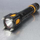 Elfeland  T6 2000LM 5Modes Four Attack Heads Tactical Alarm LED Flashlight 18650