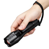 XANES T6 10W LED Flashlight Rechargeable 5 Modes Tactical Torch Light 18650 Battery US/EU/UK Plug