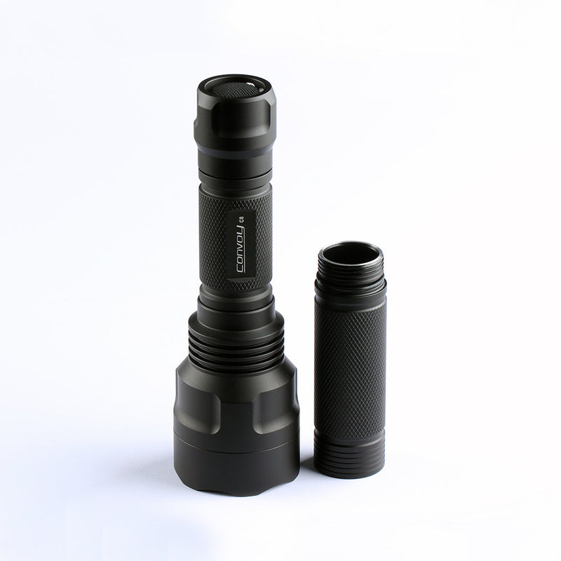 DIY Convoy C8 UV Flashlight Extension Body Tube For 1Pcs 18650 Battery