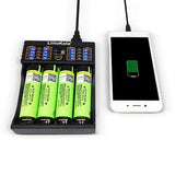 Liitokala Lii-402 Micro USB DC 5V 4Slots 18650/26650/16340/14500 Battery Charger 