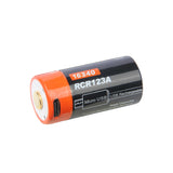 Nicron NRB-L650 650mAh 3.7V USB Rechargeable Protected 16340 Li-ion Battery with LED Indicator