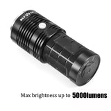 BLF Q8 4x XP-L 5000LM Professional Multiple Operation Procedure Super Bright LED Flashlight