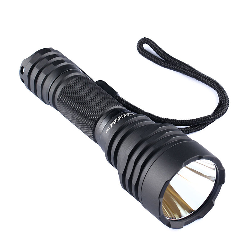 Convoy C8+ Black 7135*8 XPL HI 1100LM LED Tactical Flashlight Memory Function Professional-level 12-Group Dimming Modes