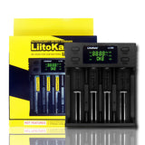 LiitoKala LII-S4 LCD Battery Charger 3.7V 18650 18350 18500 16340 21700 20700B 20700 14500 26650 1.2V AA AAA Smart Charger