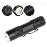 XANES® 1473 XHP50 Flashlight Telescopic Zoom 3 Modes USB Charging Torch Light Waterproof Hunting Portable Work Light 18650