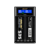 Golisi I2 LCD Display USB Port Smart Lite Battery Charger For Li-ion/Ni-mh/Ni-cd Battery 2Slots 