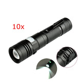 10pcs XANES 1301 XM-L T6 1500Lumens USB Rechargeable LED Flashlight