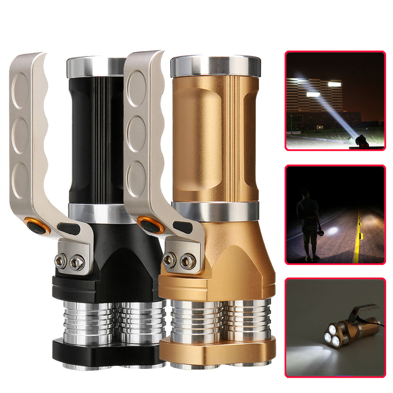 Handheld Spotlight 3000LM 18650 AC Rechargeable LED Flashlight