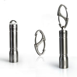 Dito Silver 450LM Simple 1Mode Stainless Steel Keychain Light EDC LED Flashlight with Camping Hole