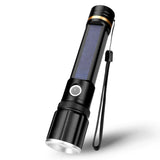 XLOONG WY8 T6 Powerful Brightness USB Rechargeable & Solar Charging Zoomable LED Flashlight 2000mAh Power Bank