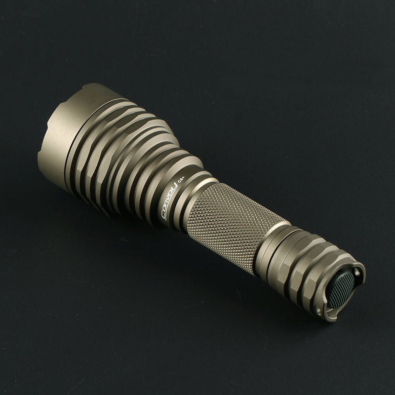 Convoy C8+ Sand-color XPL HI 1100LM Memory Function Professional 12-Group 55Mode Tactical Flashlight