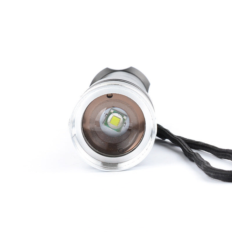 SMILING SHARK T6 Tactical Flashlight 5 Modes IPX6 Waterproof Work Lamp Camping Hunting Portable Zoomable Torch Light 18650