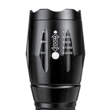 XANES T6 10W LED Flashlight Rechargeable 5 Modes Tactical Torch Light 18650 Battery US/EU/UK Plug
