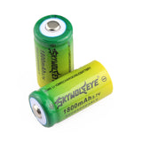 SKYWOLFEYE 4 Pcs 16340/123A Battery 3.7V Flashlight Power Camping Hunting Portable Battery