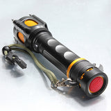 Elfeland  T6 2000LM 5Modes Four Attack Heads Tactical Alarm LED Flashlight 18650