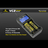 XTAR VC2 Charger With LCD Screen Display For 18650 26650 Battery