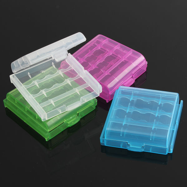 1pcs Plastic Box Case Storage For 4x14500/AA Li-ion Battery