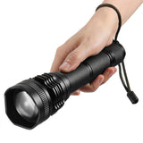 Tactical LED Flashlight Rechargeable 5 Modes Zoomable Waterproof Camping Hunting LED Torch Light