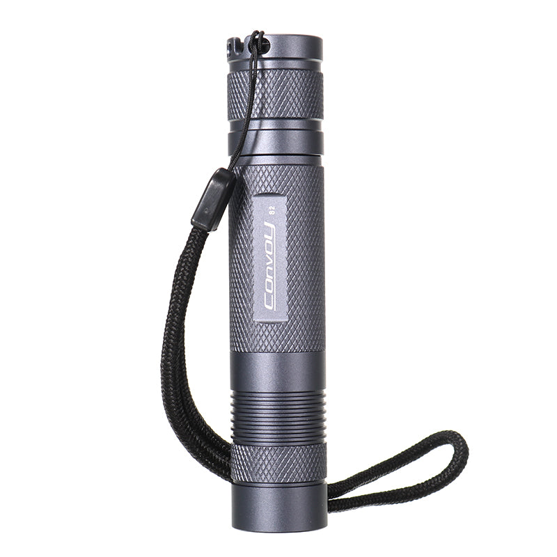 Convoy S2 Grey Xp-l Hi 7135x8 V2-1A/U6-3A/U6-4B/U4-7A EDC LED Flashlight 18650